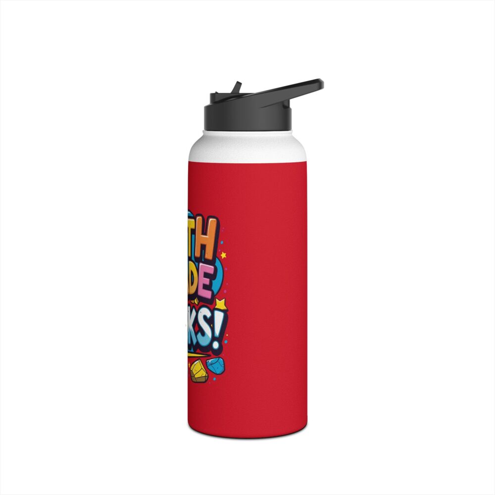 Fifth Grade Rocks (red) - Stainless Steel Water Bottle - Image 12