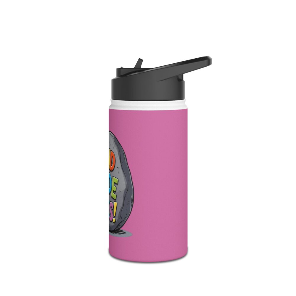 Second Grade Rocks (pink) - Stainless Steel Water Bottle - Image 4