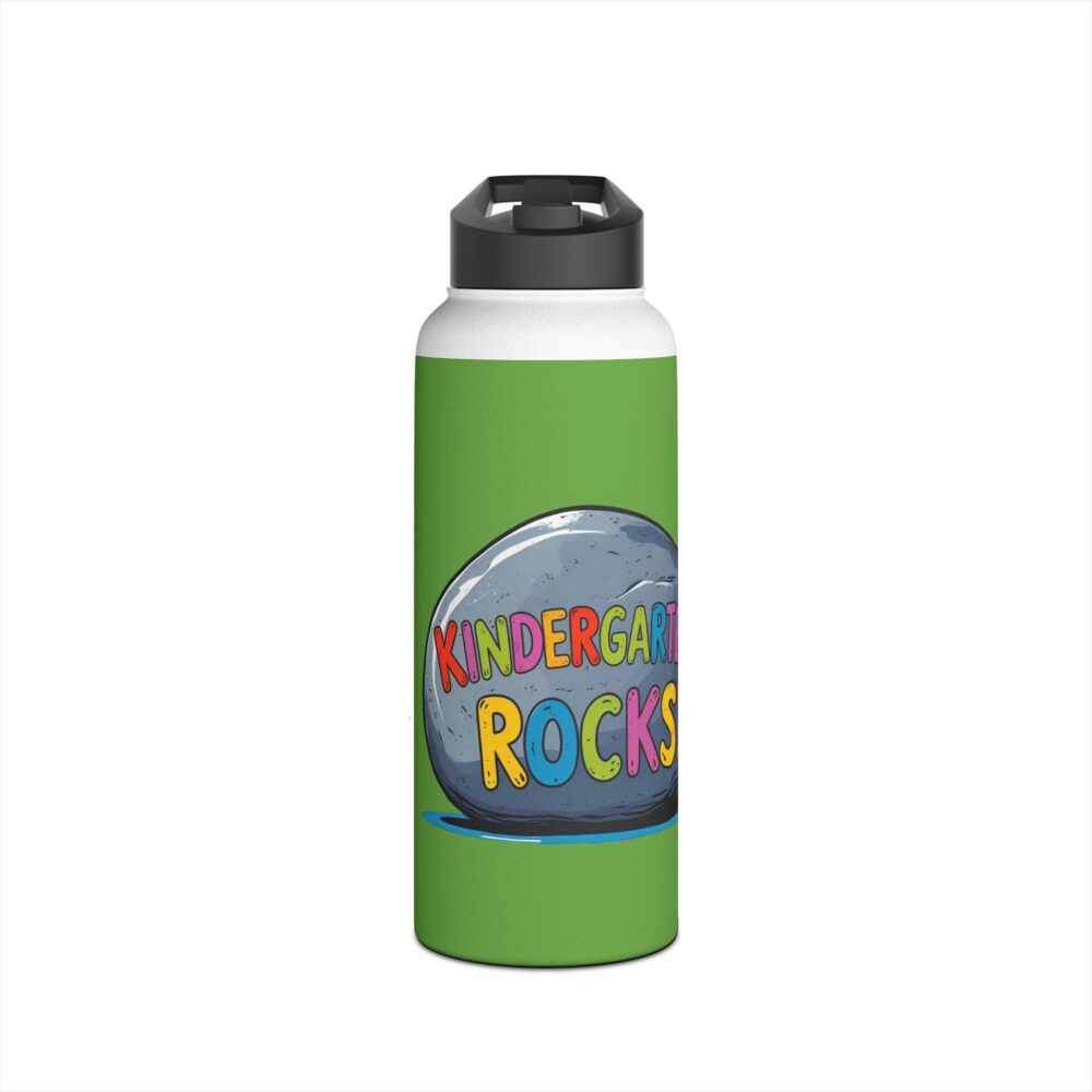 Kindergarten Rocks (green) - Stainless Steel Water Bottle - Image 9