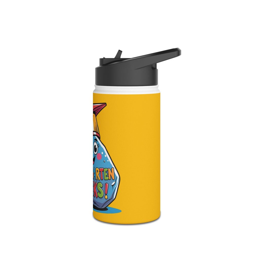Kindergarten Rocks (golden) - Stainless Steel Water Bottle - Image 4