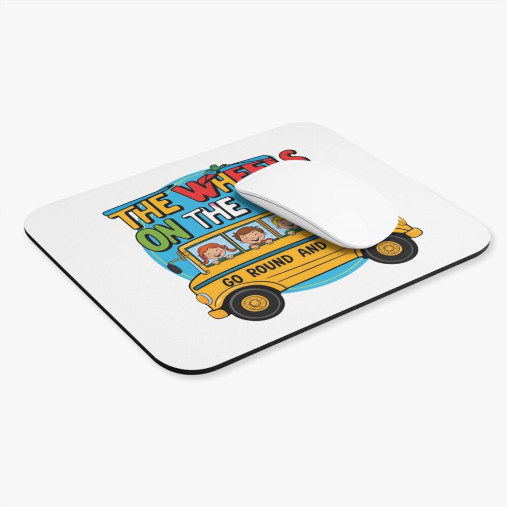 The Wheels on the Bus Go Round and Round - Mouse Pad - Image 3