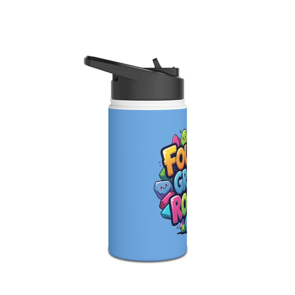 Fourth Grade Rocks (blue) - Stainless Steel Water Bottle - Image 3