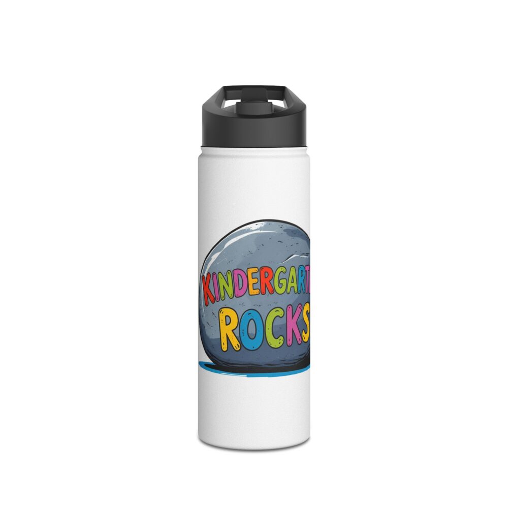 Kindergarten Rocks (white) - Stainless Steel Water Bottle - Image 5