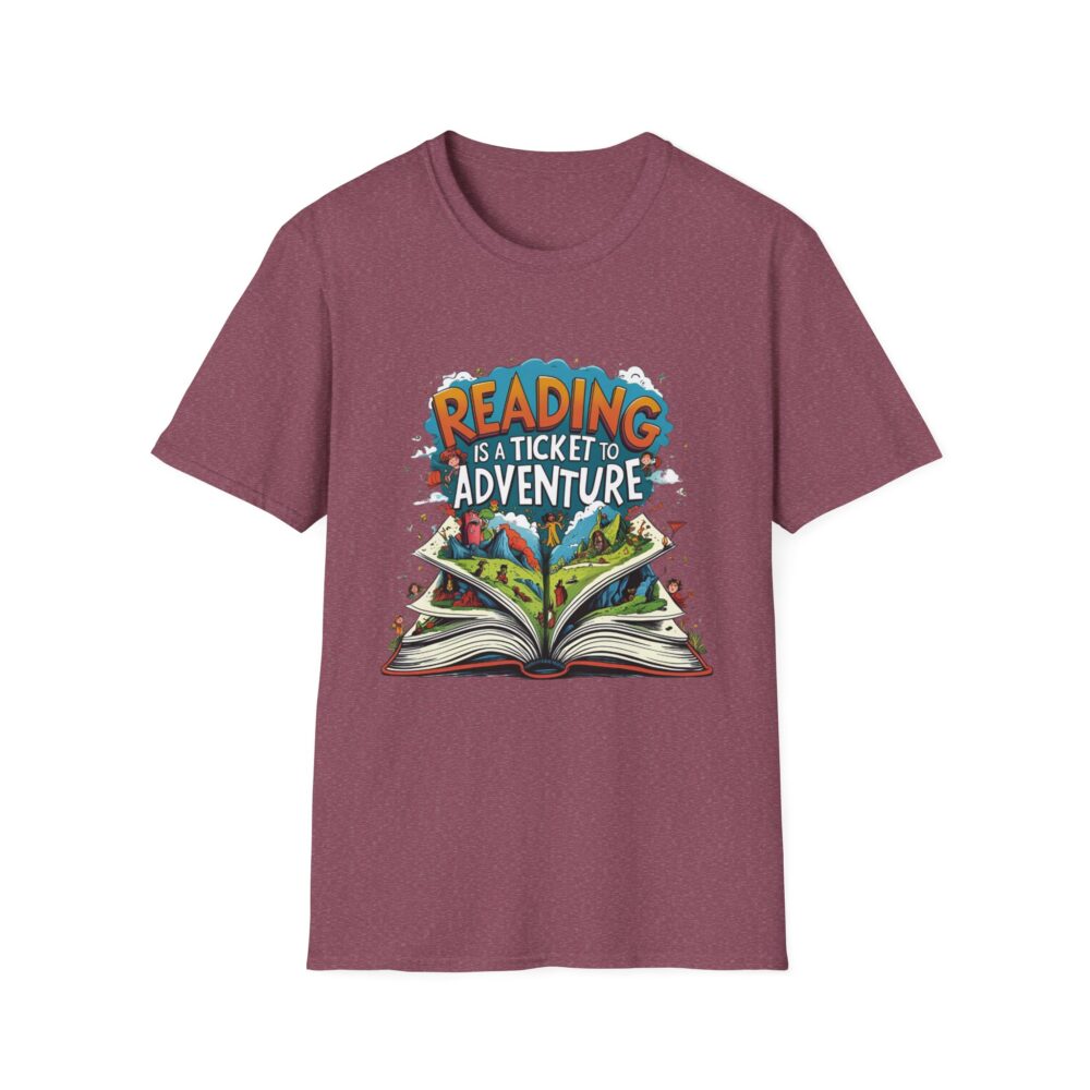 Reading is a Ticket to Adventure - Unisex Soft Style T-Shirt - Image 57