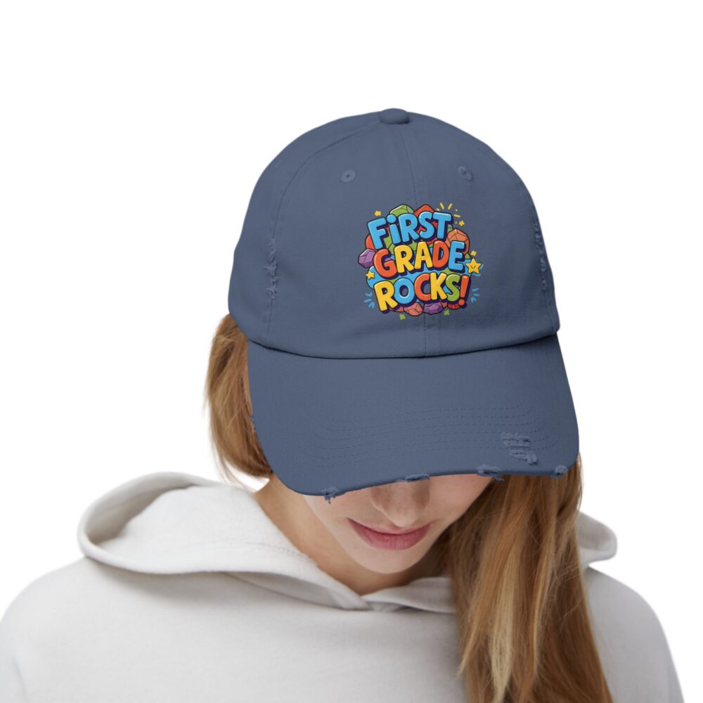 First Grade Rocks, Unisex Adjustable Baseball Cap - Image 20