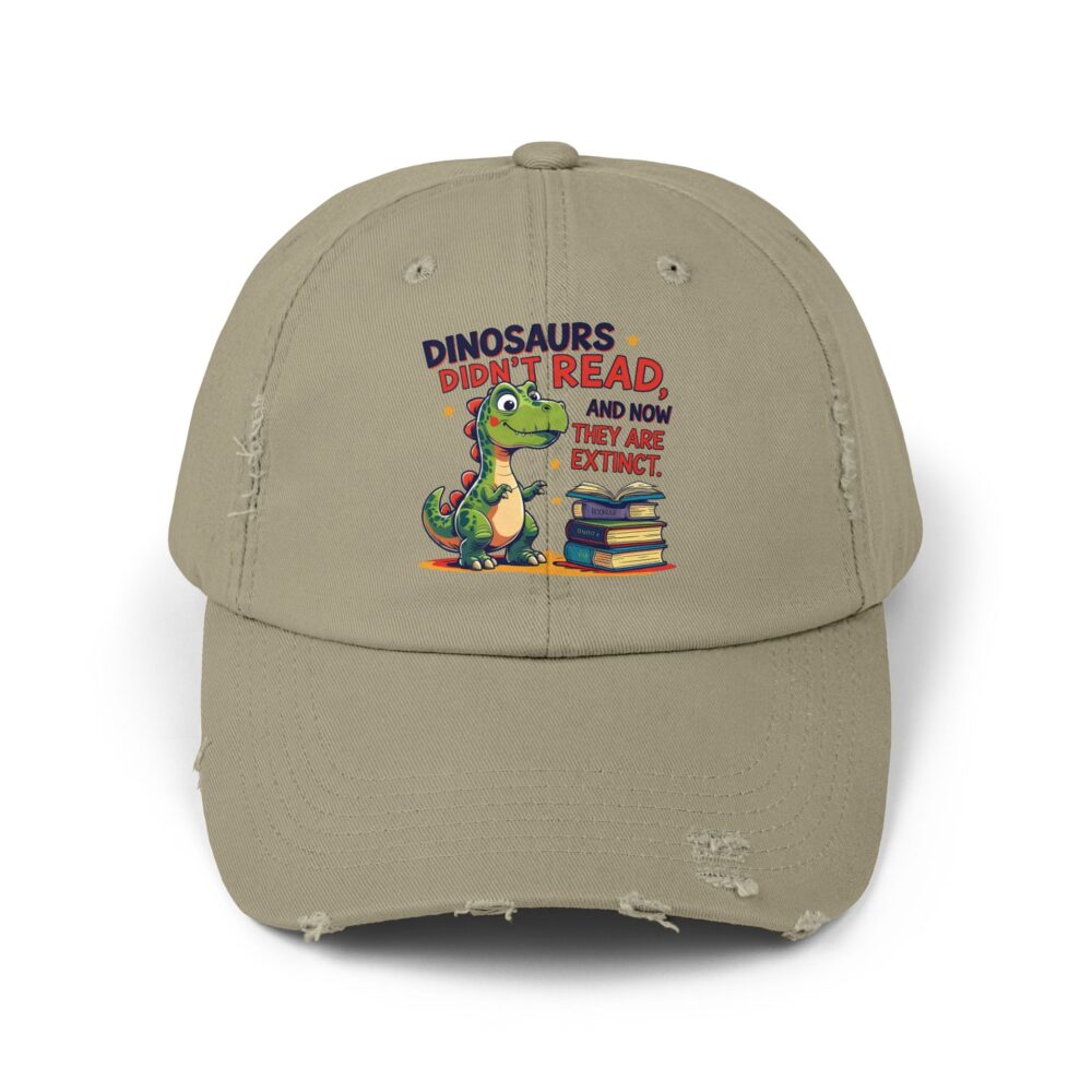 Dinosaurs Didn't Read, and Now They are Extinct-Unisex Adjustable Baseball Cap - Image 5