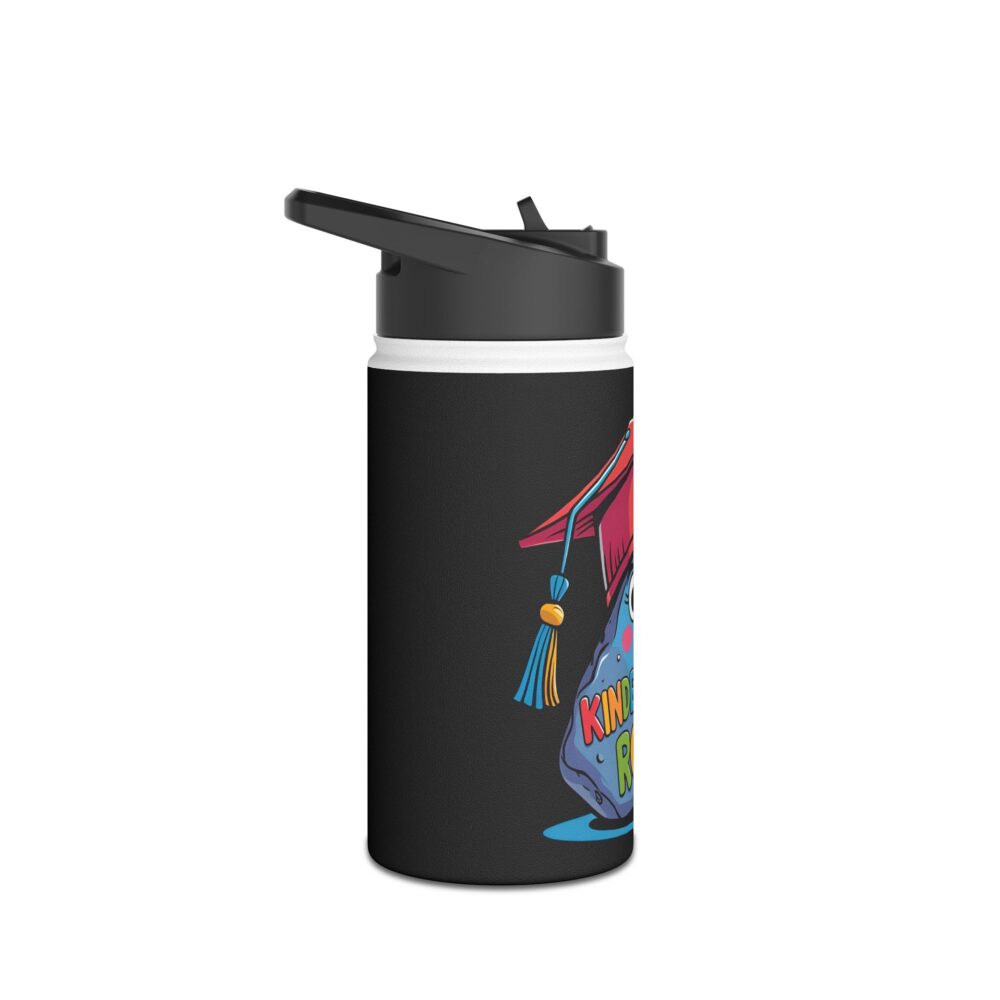 Kindergarten Rocks (black) - Stainless Steel Water Bottle - Image 3