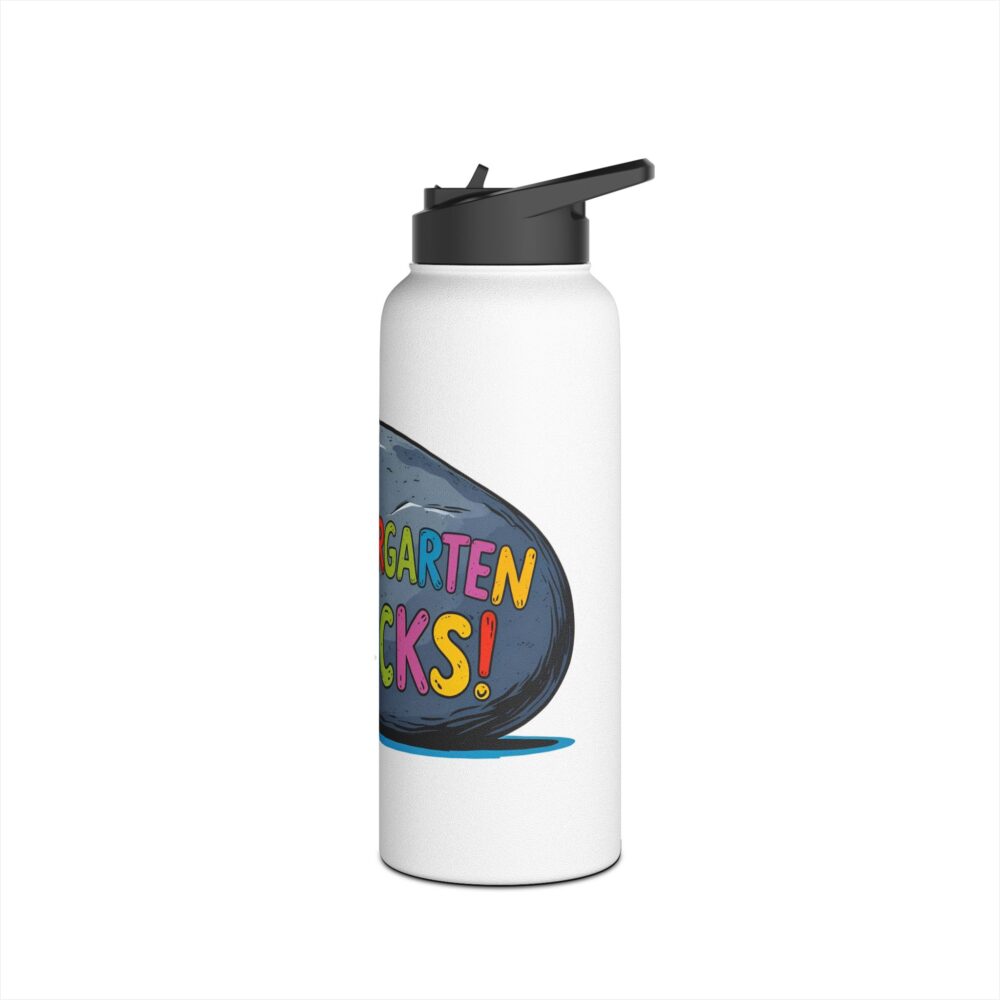 Kindergarten Rocks (white) - Stainless Steel Water Bottle - Image 12