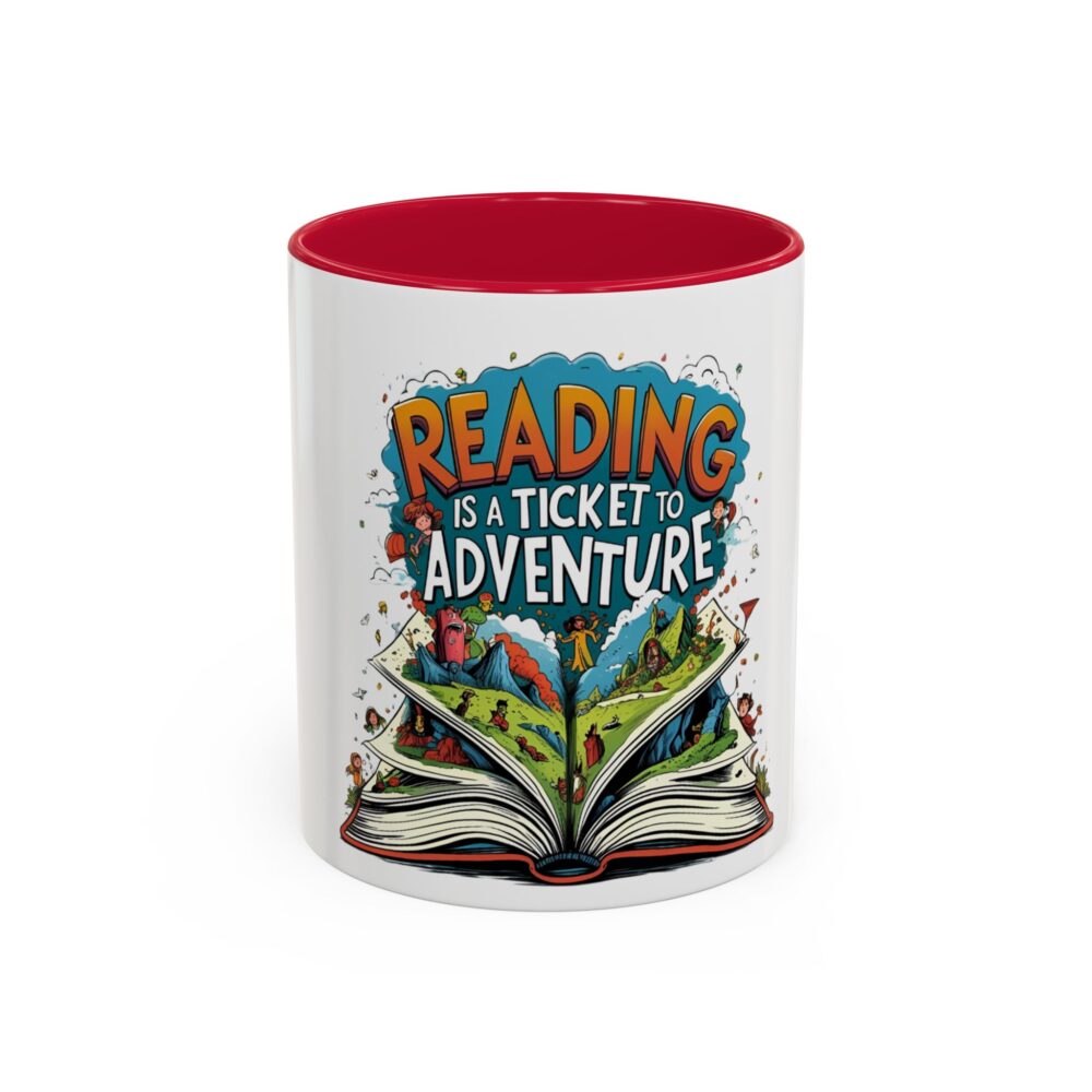 Reading is a Ticket to Adventure - Colorful Mugs (11oz, 15oz) - Image 25