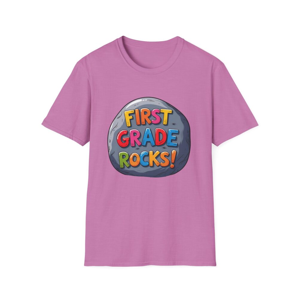 First Grade Rocks - Unisex Soft style T-Shirt - Image 45