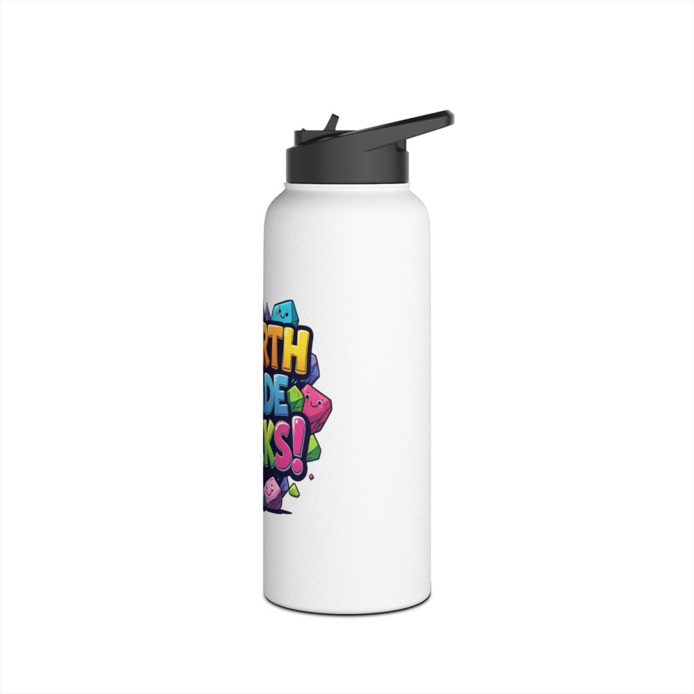 Fourth Grade Rocks (white) - Stainless Steel Water Bottle - Image 12