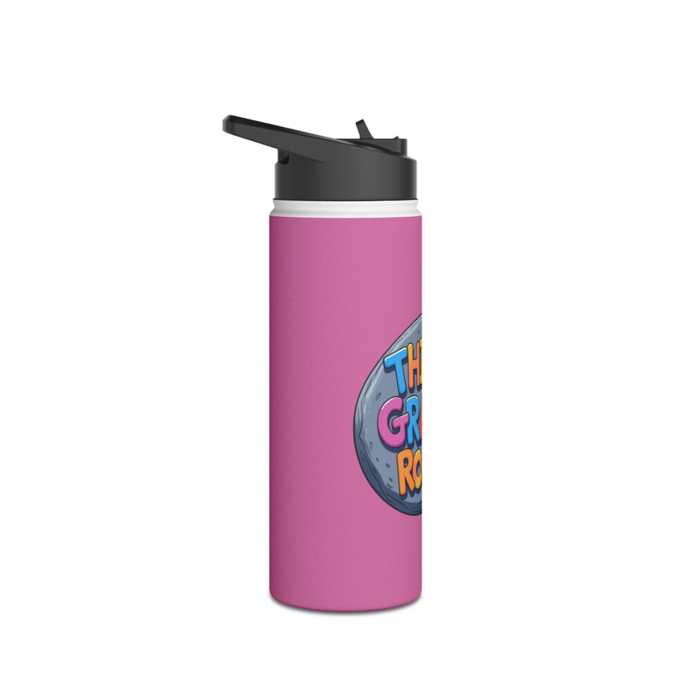 Third Grade Rocks (pink) - Stainless Steel Water Bottle - Image 7