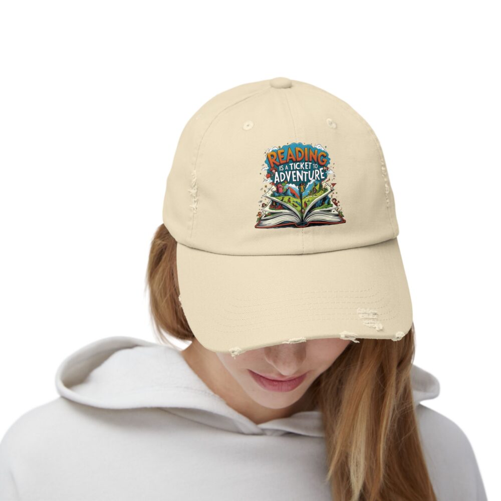 Reading is a Ticket to Adventure - Unisex Adjustable Baseball Cap - Image 8