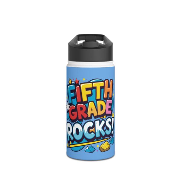 Fifth Grade Rocks (blue) - Stainless Steel Water Bottle