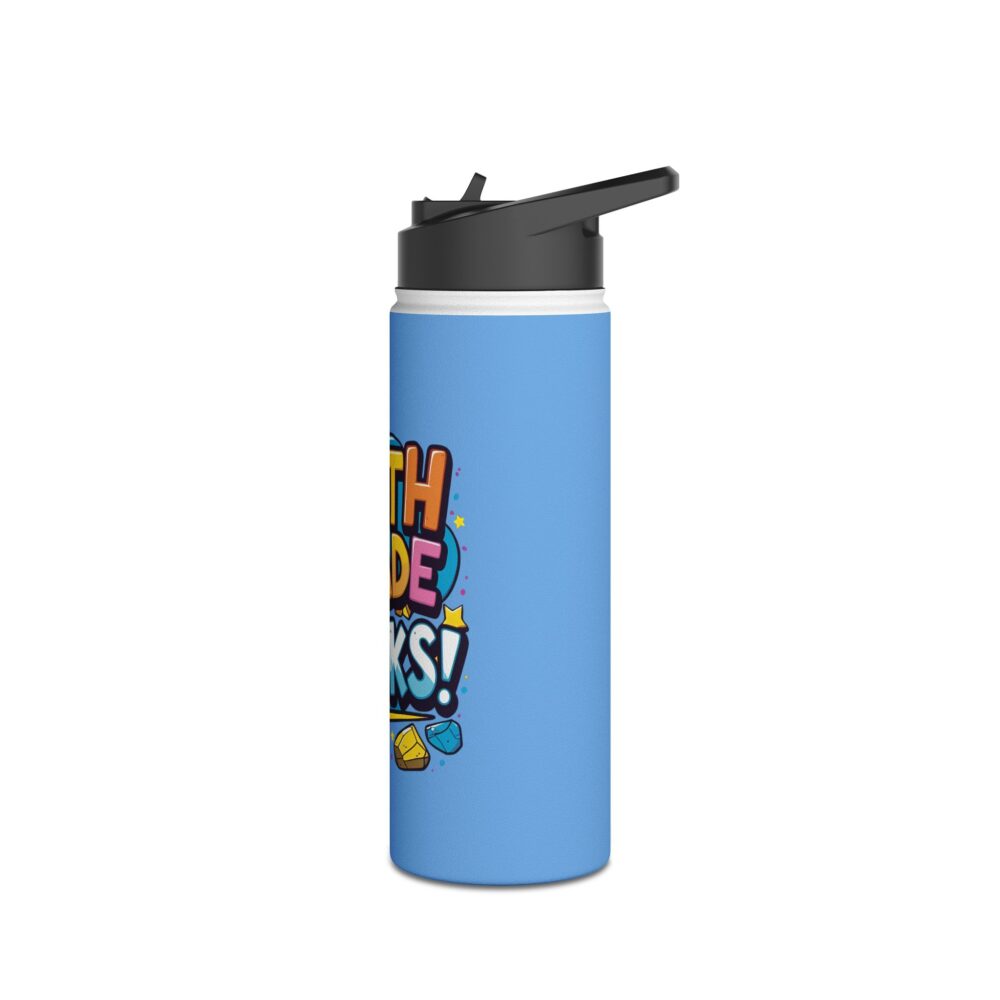 Fifth Grade Rocks (blue) - Stainless Steel Water Bottle - Image 8