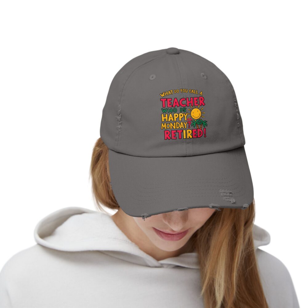 What Do You Call a Teacher Who is Happy... - Unisex Adjustable Baseball Cap - Image 20