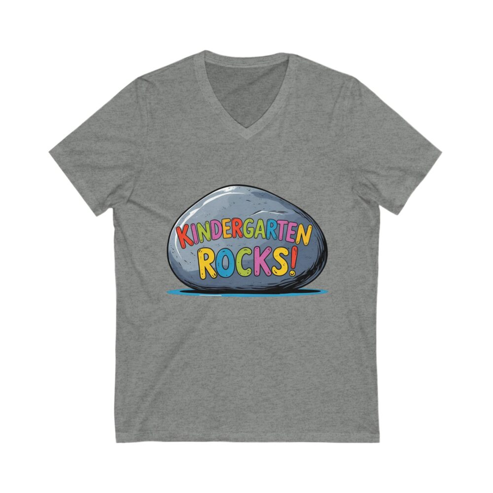 Kindergarten Rocks - Unisex V-Neck Tee - Image 5