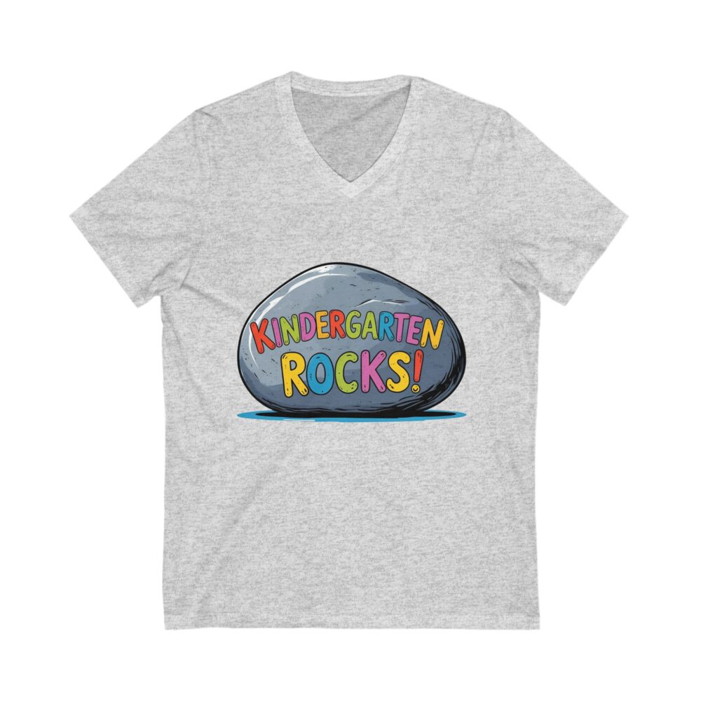Kindergarten Rocks - Unisex V-Neck Tee - Image 3