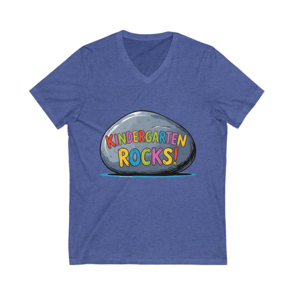 Kindergarten Rocks - Unisex V-Neck Tee - Image 13