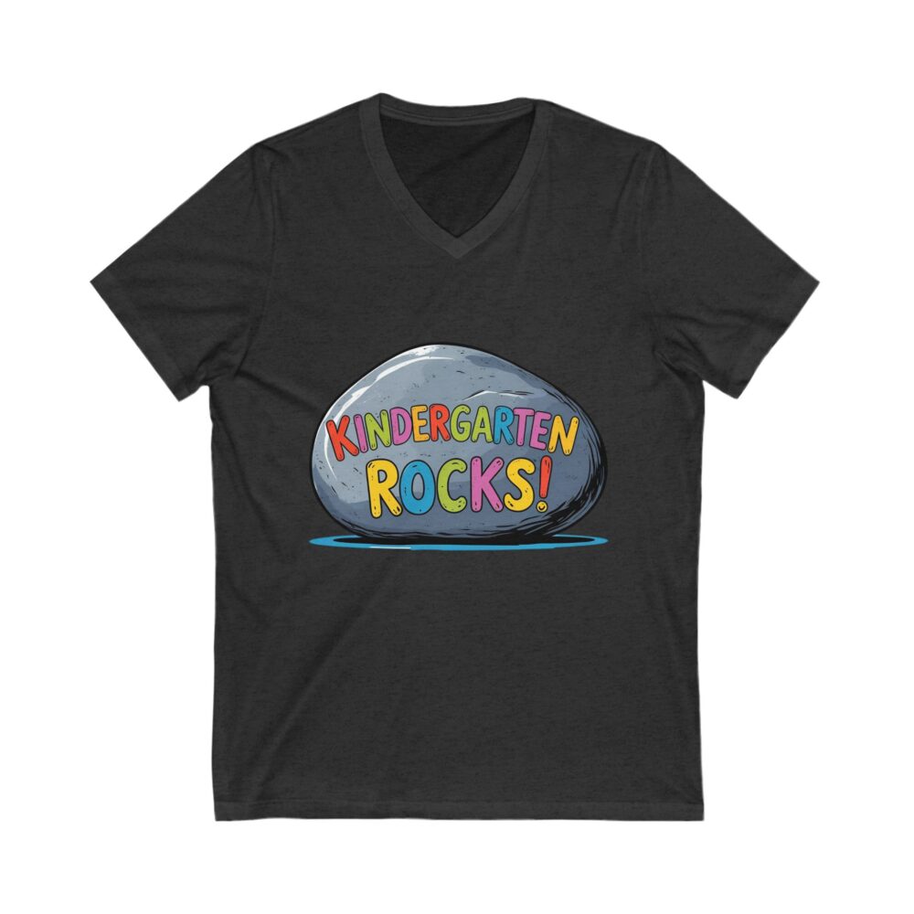 Kindergarten Rocks - Unisex V-Neck Tee - Image 17