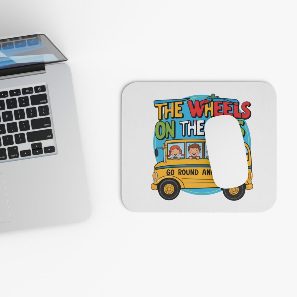 The Wheels on the Bus Go Round and Round - Mouse Pad - Image 4