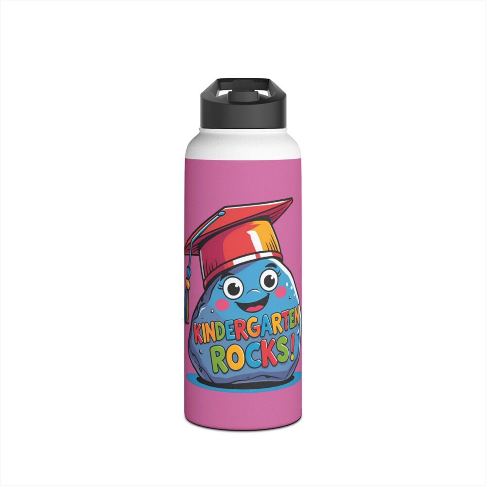 Kindergarten Rocks (pink) - Stainless Steel Water Bottle - Image 9