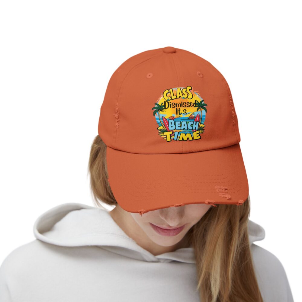 Class Dismissed It is Beach Time - Unisex Adjustable Baseball Cap - Image 12
