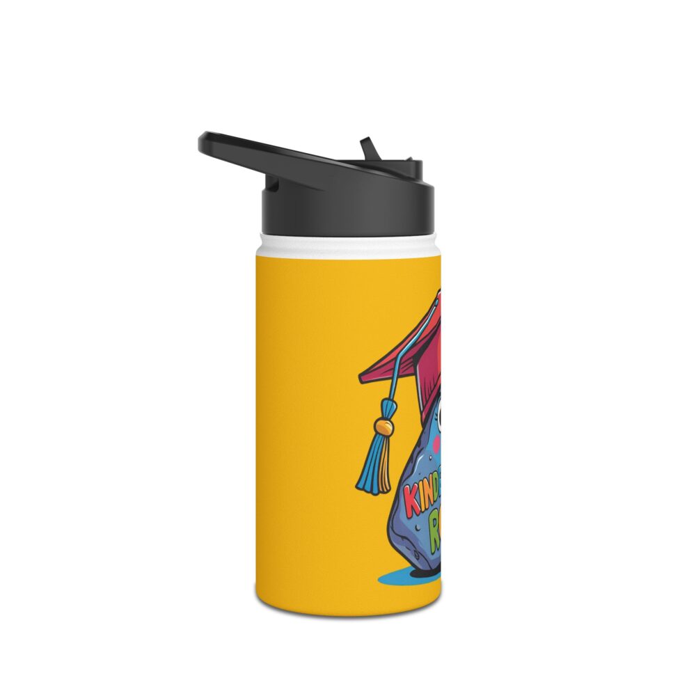 Kindergarten Rocks (golden) - Stainless Steel Water Bottle - Image 3