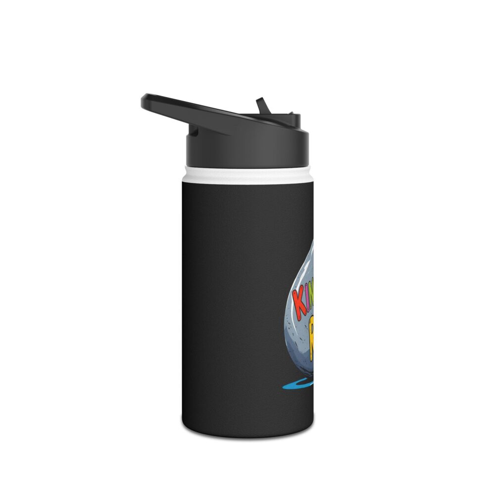 Kindergarten Rocks (black) - Stainless Steel Water Bottle - Image 3