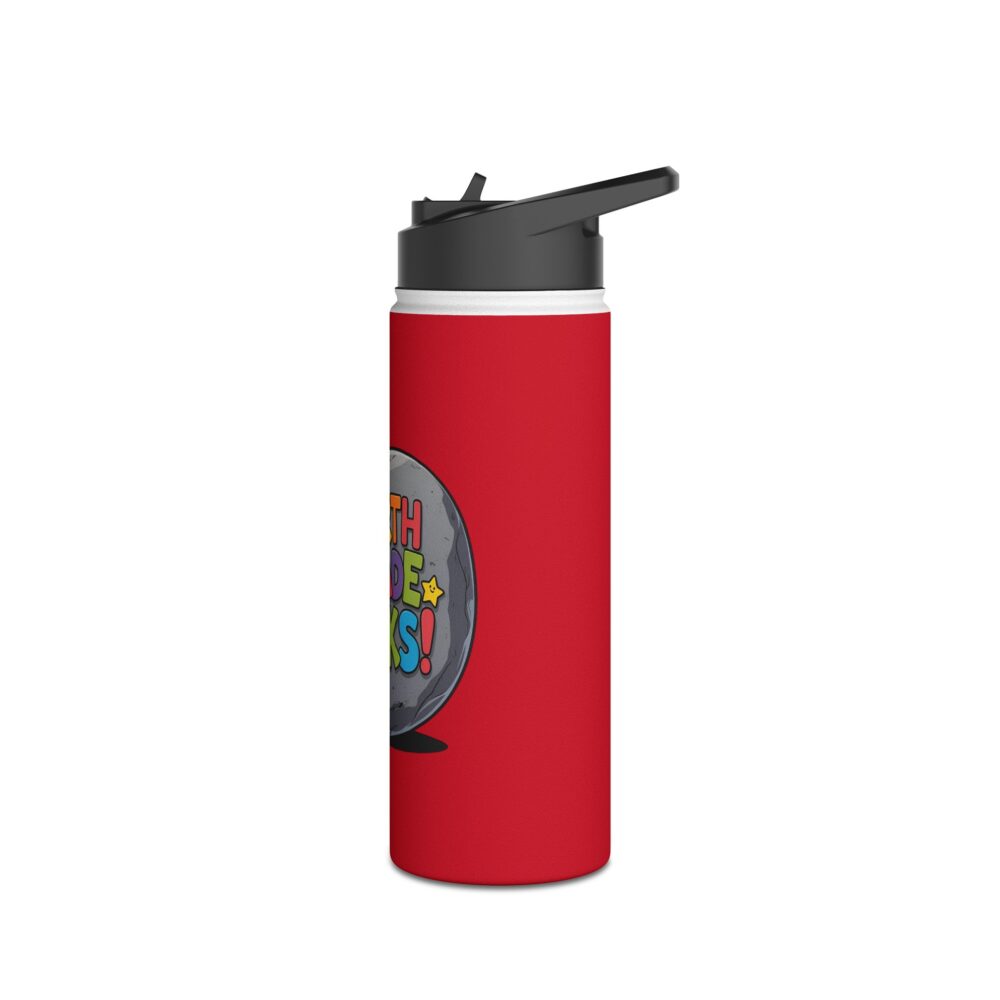 Fourth Grade Rocks (red) - Stainless Steel Water Bottle - Image 8