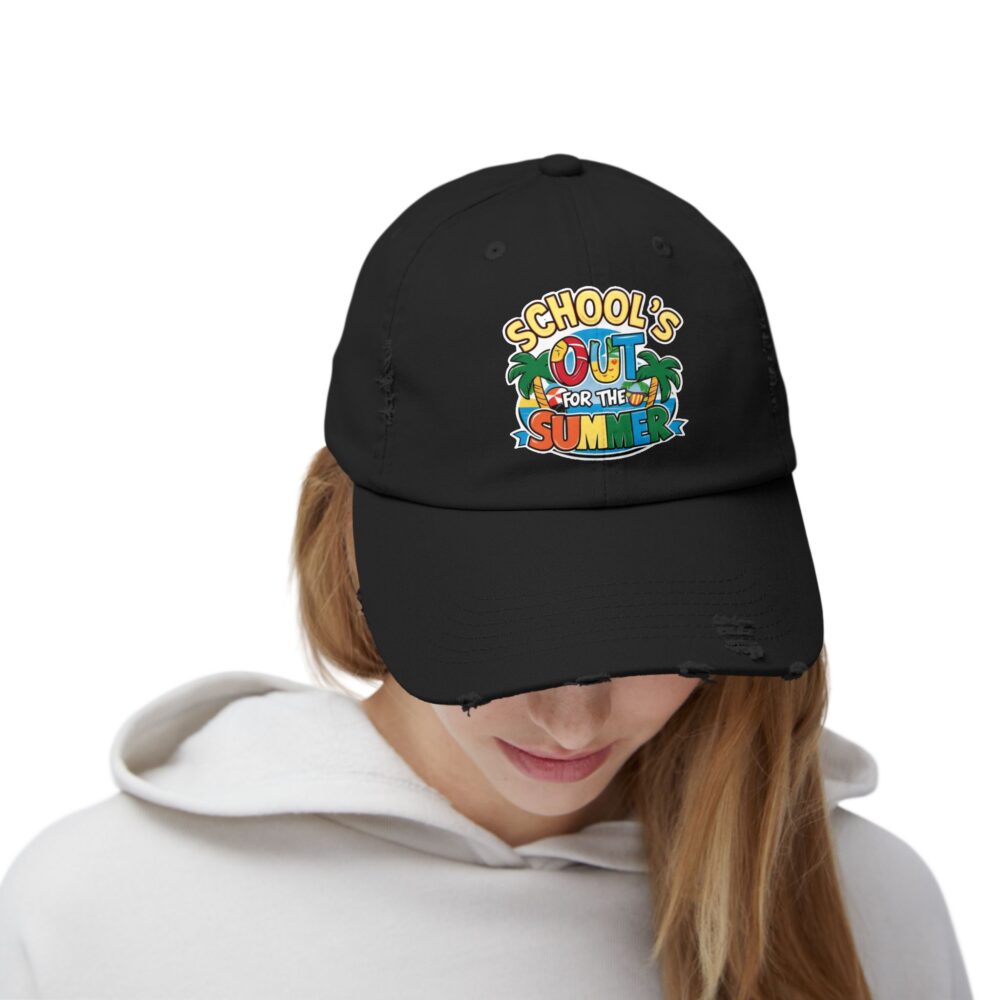 School's Out - Fun Summer Hat, Unisex Adjustable Baseball Cap - Image 4