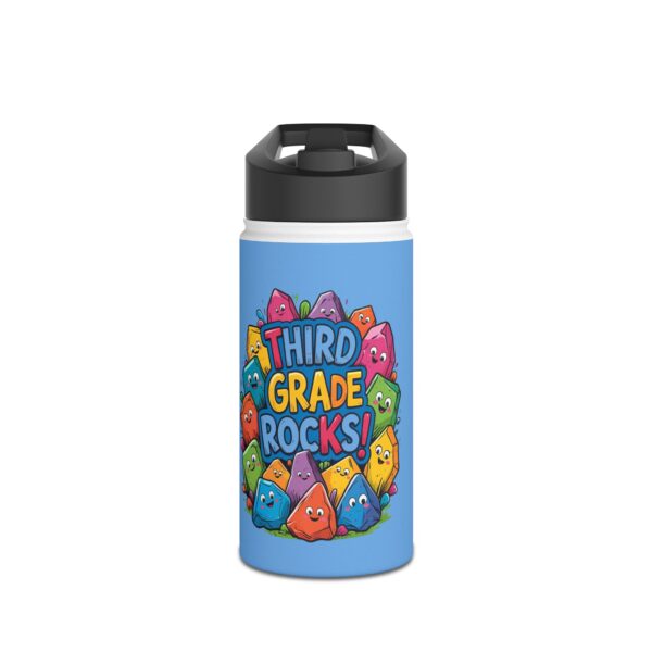 Third Grade Rocks (blue) - Stainless Steel Water Bottle