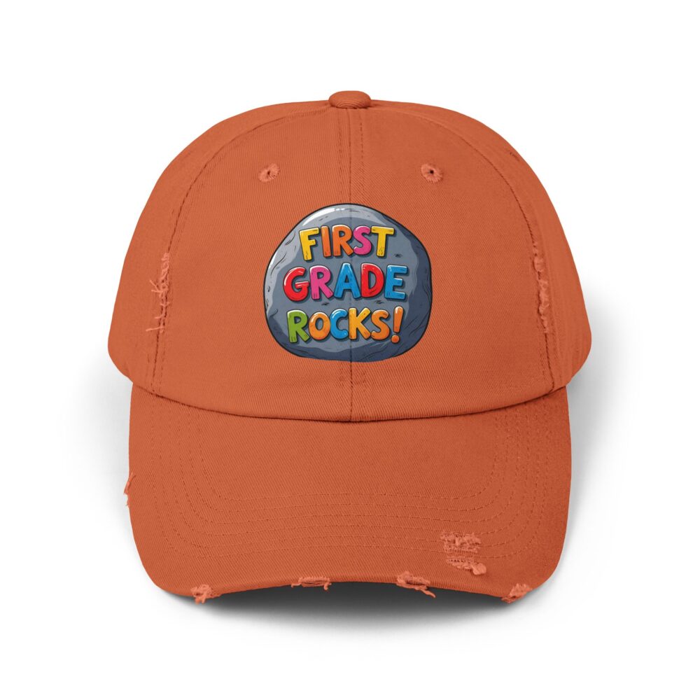 First Grade Rocks, Unisex Adjustable Baseball Cap - Image 9