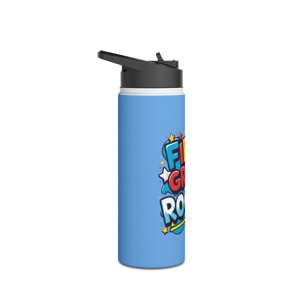 Fifth Grade Rocks (blue) - Stainless Steel Water Bottle - Image 7