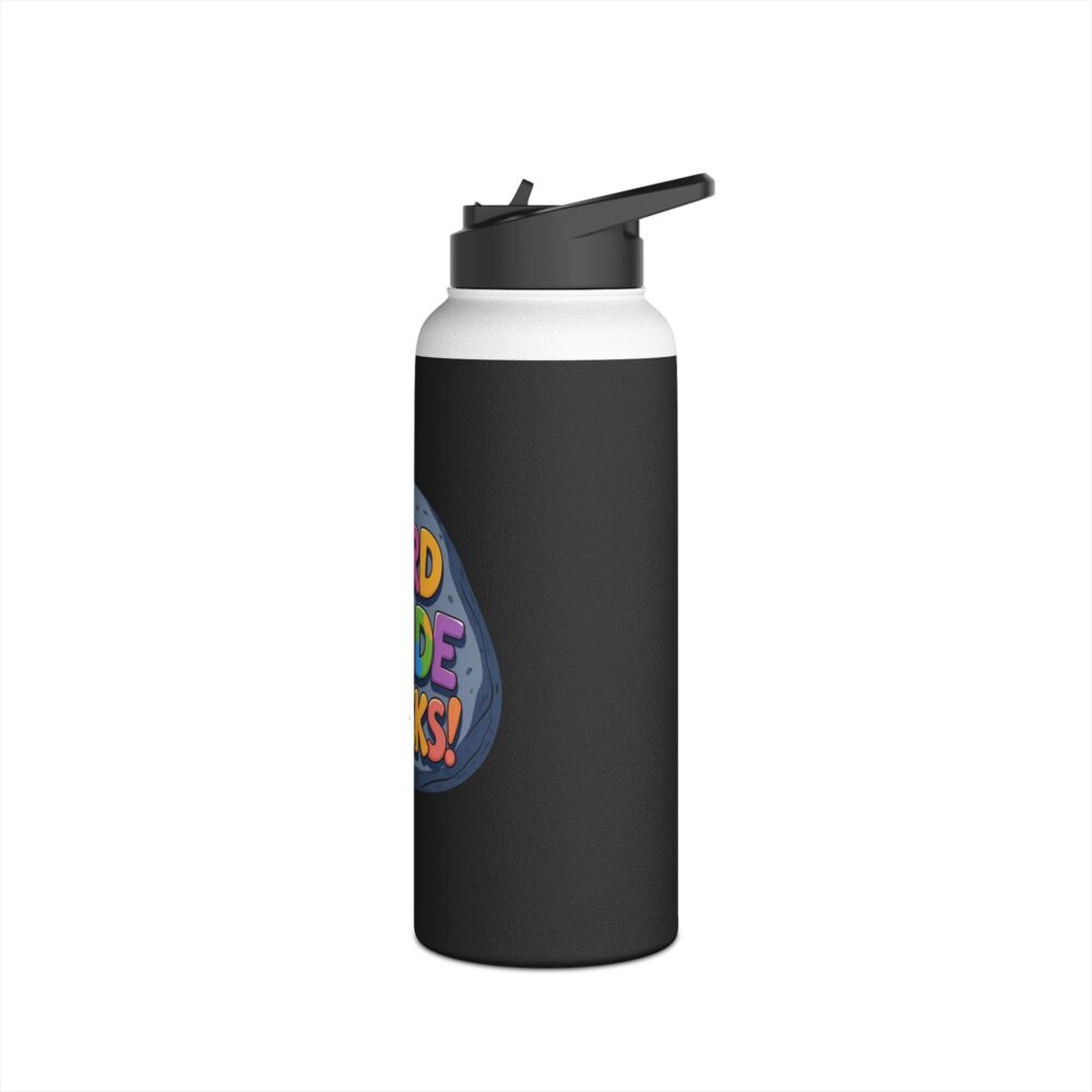 Third Grade Rocks (black) - Stainless Steel Water Bottle - Image 12