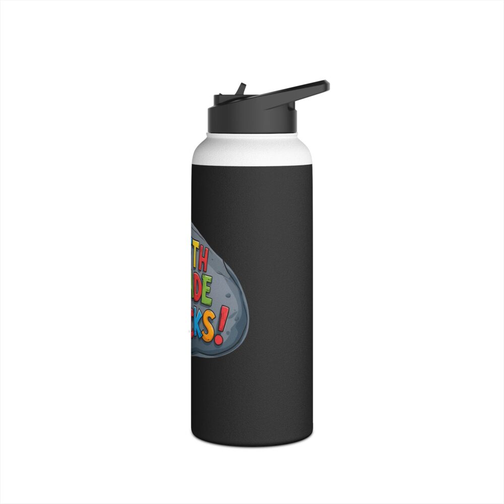 Fifth Grade Rocks (black) - Stainless Steel Water Bottle - Image 12