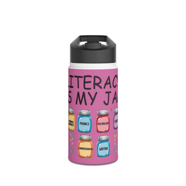 Literacy is My Jam (pink) - Stainless Steel Water Bottle