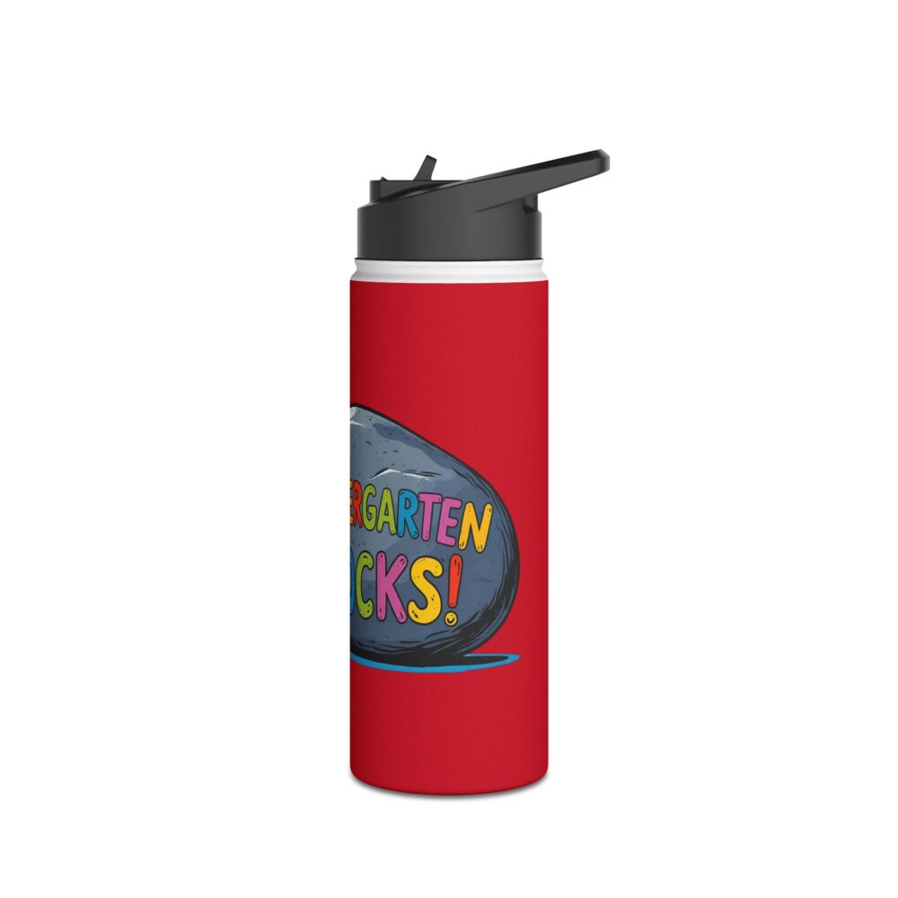 Kindergarten Rocks (red) - Stainless Steel Water Bottle - Image 8