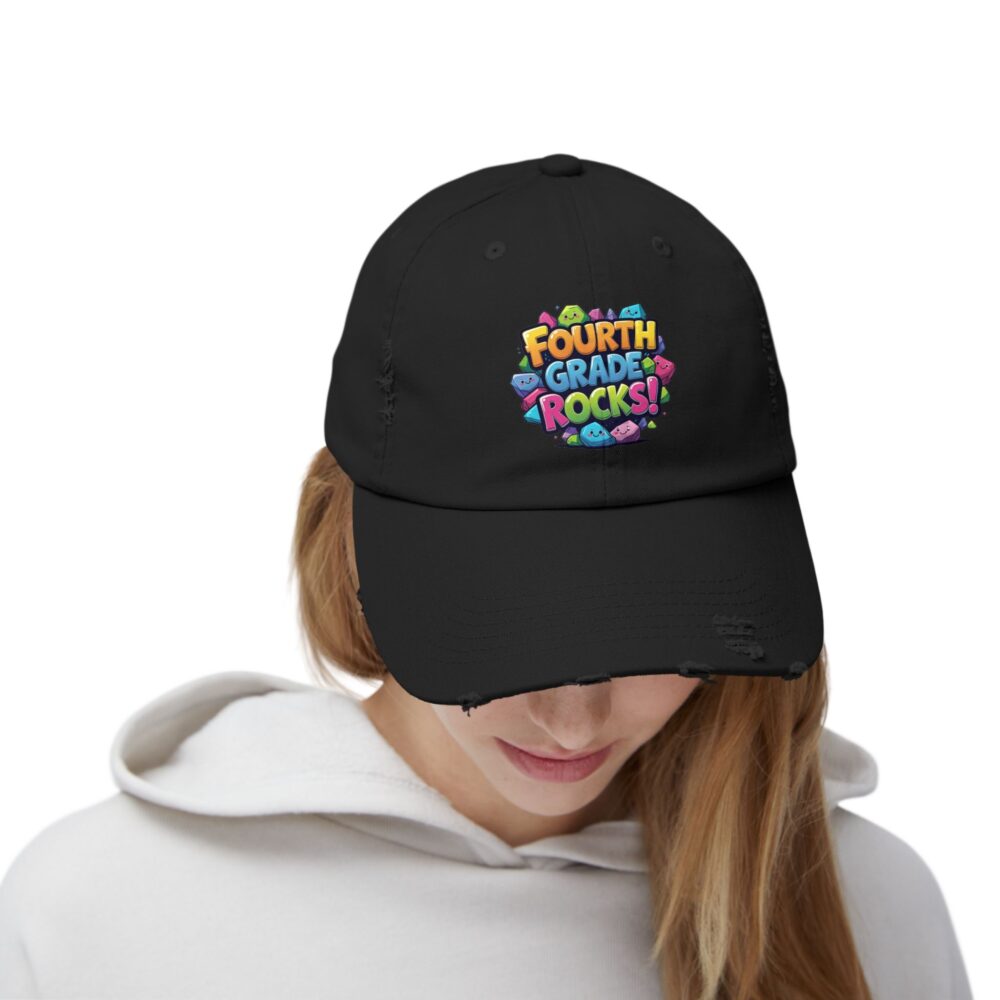 Fourth Grade Rocks, Unisex Adjustable Baseball Cap - Image 4