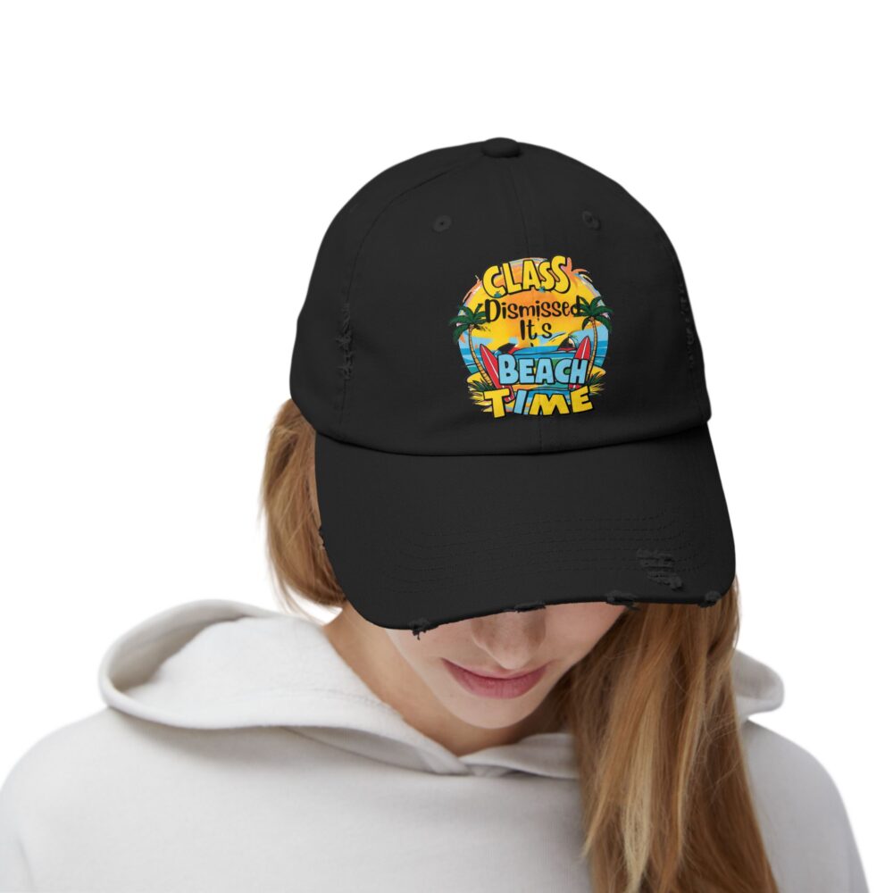 Class Dismissed It is Beach Time - Unisex Adjustable Baseball Cap - Image 4