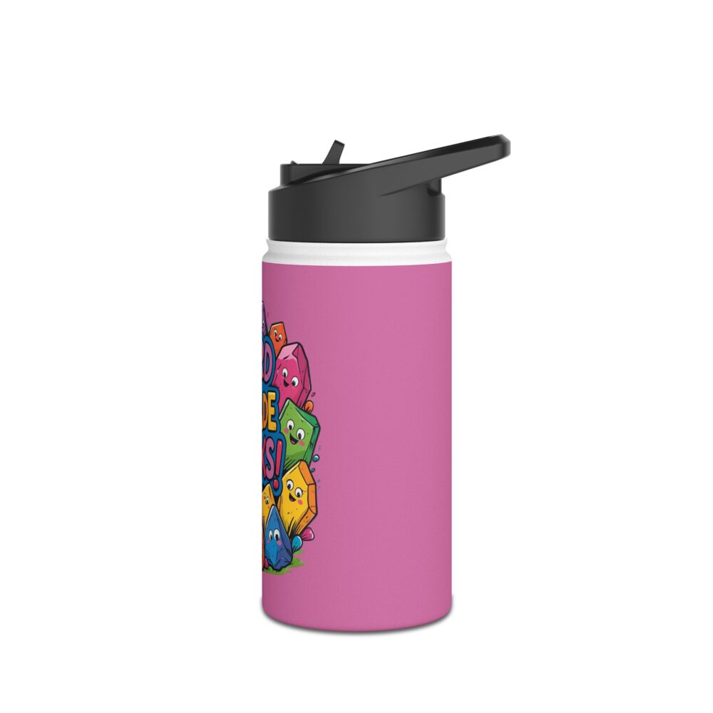 Third Grade Rocks (pink) - Stainless Steel Water Bottle - Image 4
