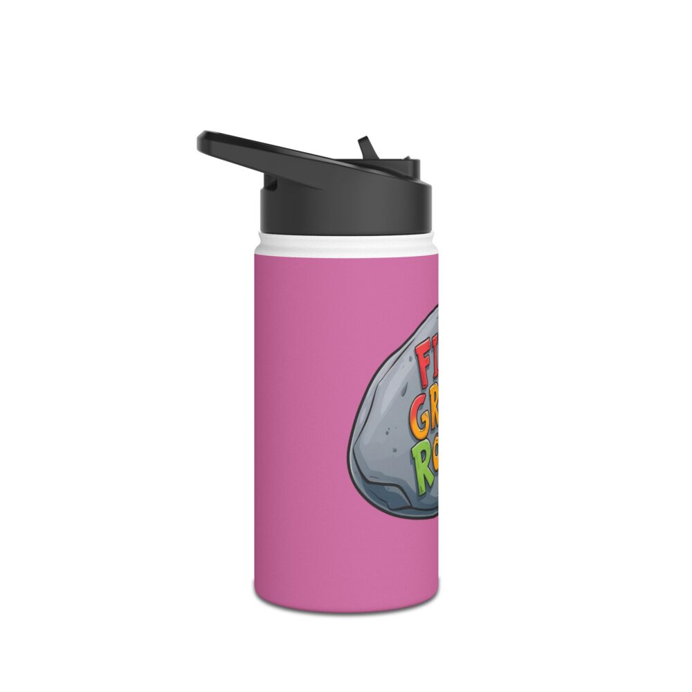 Fifth Grade Rocks (pink) - Stainless Steel Water Bottle - Image 3