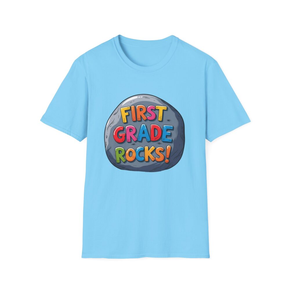 First Grade Rocks - Unisex Soft style T-Shirt - Image 25