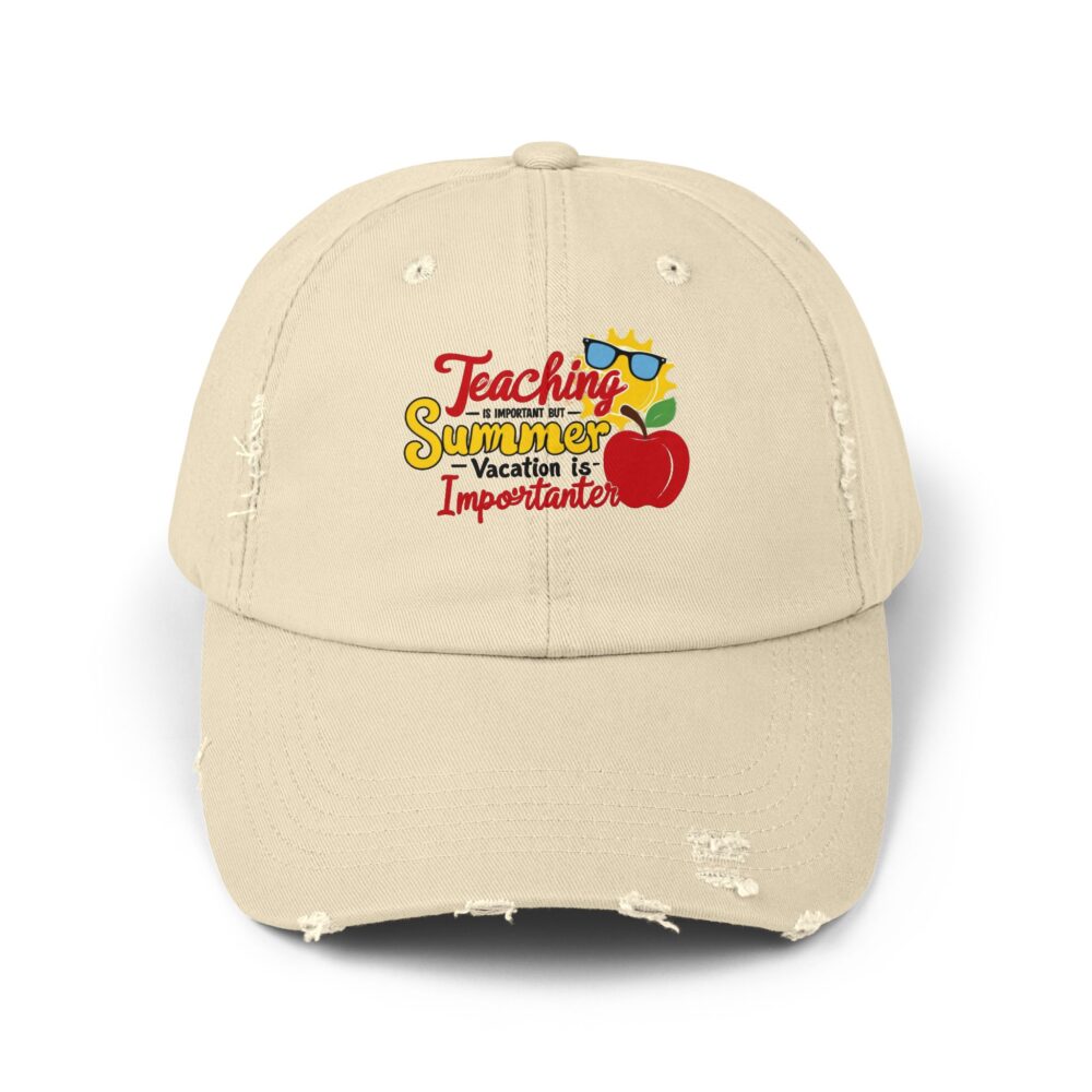 Teaching is Important But Summer is Importanter -Unisex Adjustable Baseball Cap - Image 5