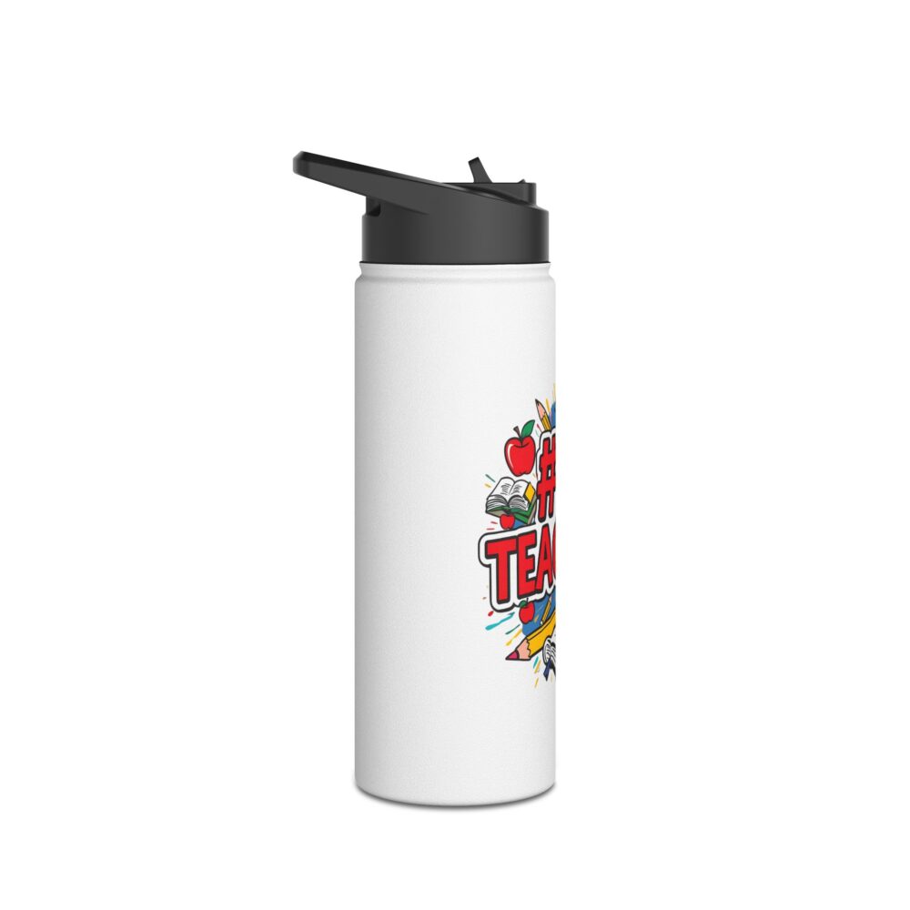 #1 Teacher - Stainless Steel Water Bottle - Image 7