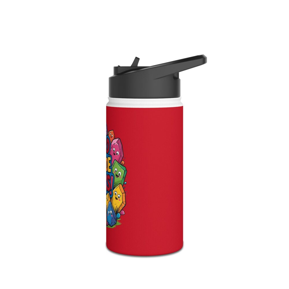 Third Grade Rocks (red) - Stainless Steel Water Bottle - Image 4