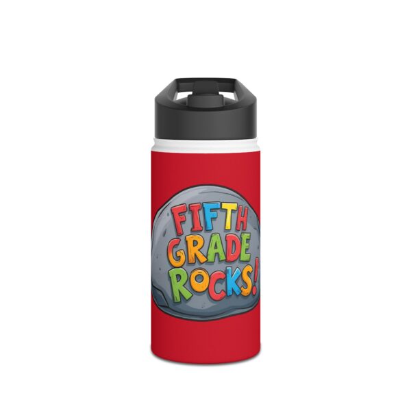Fifth Grade Rocks (red) - Stainless Steel Water Bottle