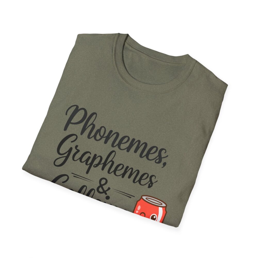 Phoneme, Grapheme, & Caffeine (Soda) - Unisex Soft style T-Shirt - Image 20
