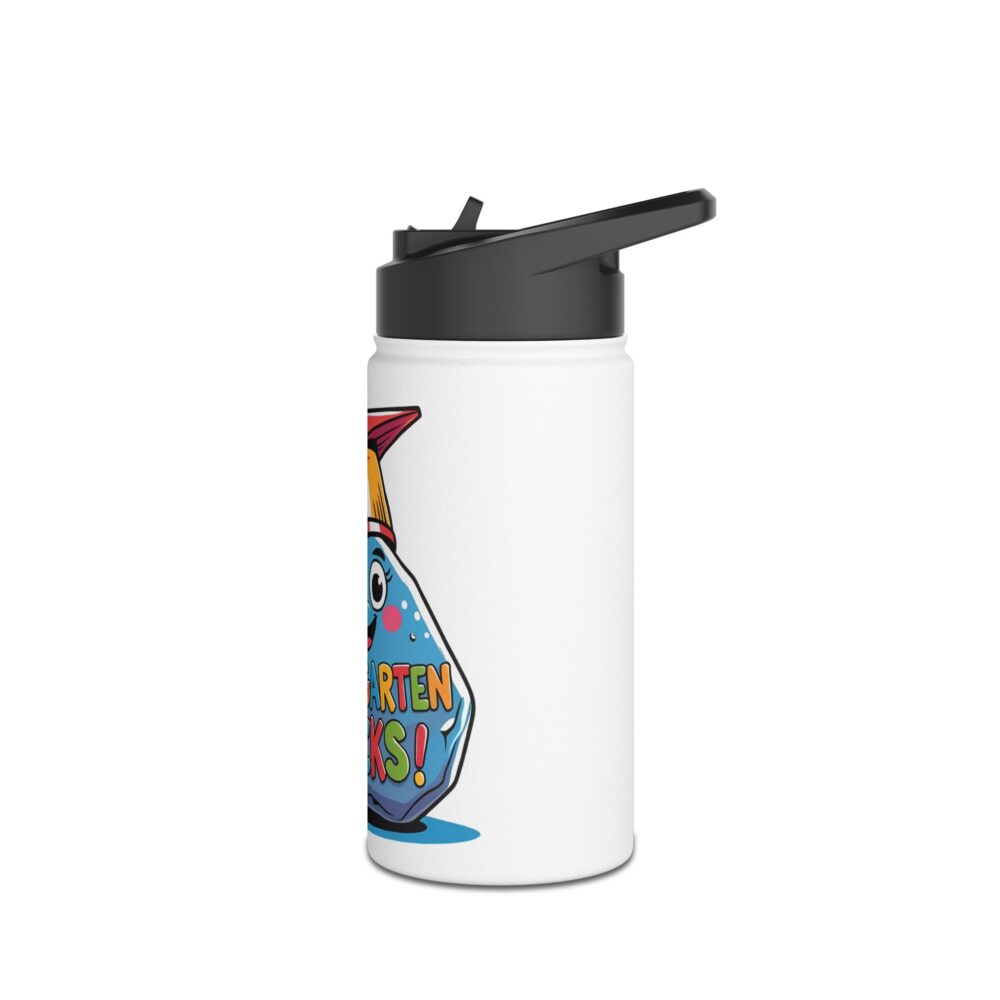 Kindergarten Rocks (white) - Stainless Steel Water Bottle - Image 4