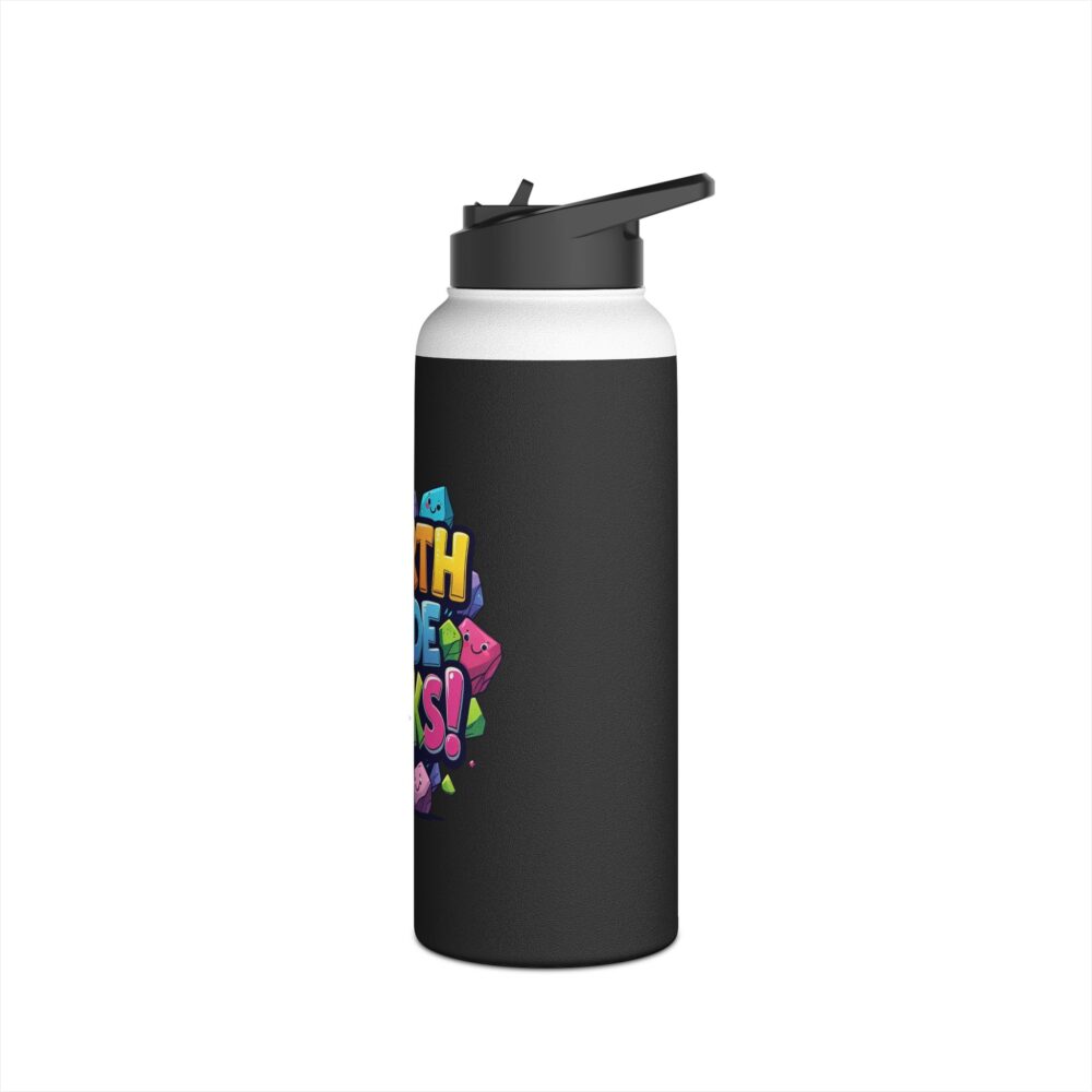 Fourth Grade Rocks (black) - Stainless Steel Water Bottle - Image 12
